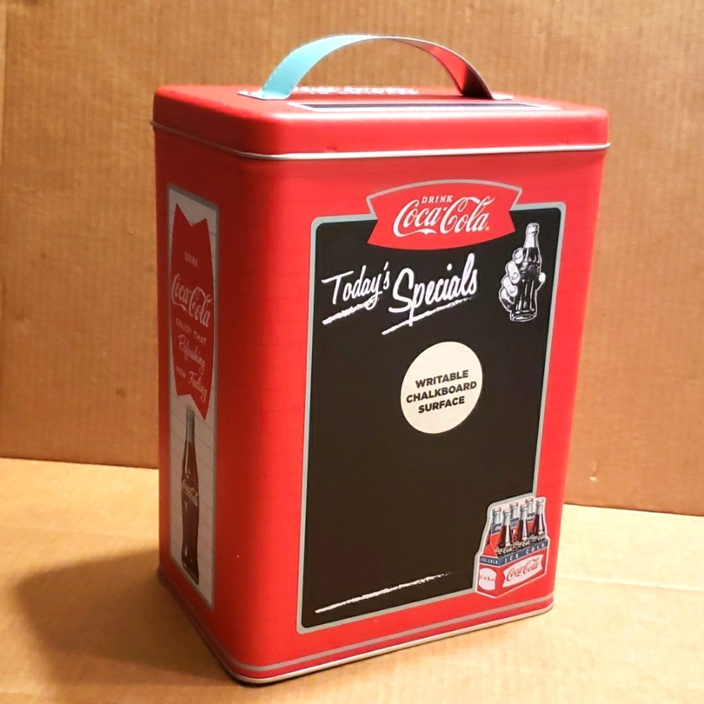 Coca-Cola large rectangle Metal tin w/chalkboard new